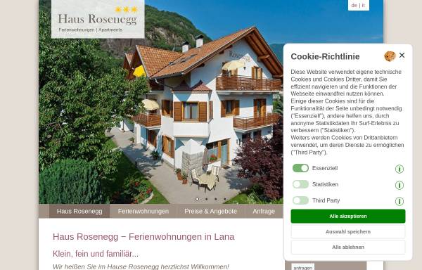 Vorschau von www.rosenegg.it, Haus Rosenegg
