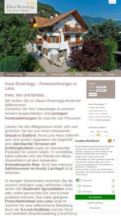 Vorschau der mobilen Webseite www.rosenegg.it, Haus Rosenegg