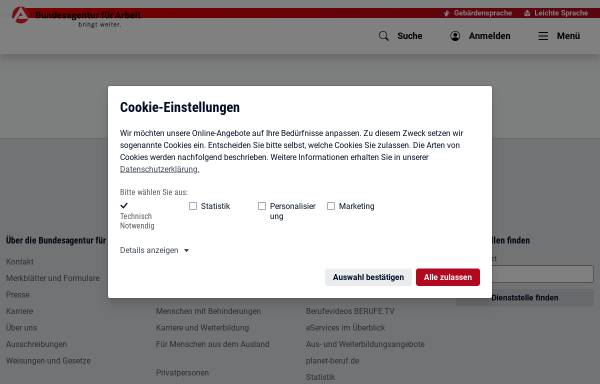 Vorschau von infobub.arbeitsagentur.de, Berufenet - Mediator/in