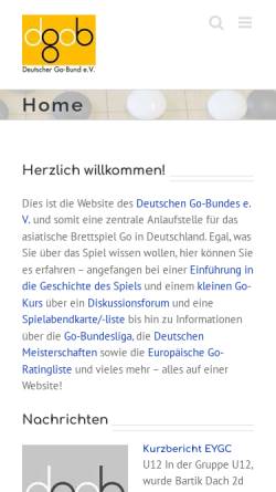 Vorschau der mobilen Webseite www.dgob.de, Deutscher Go-Bund e.V.