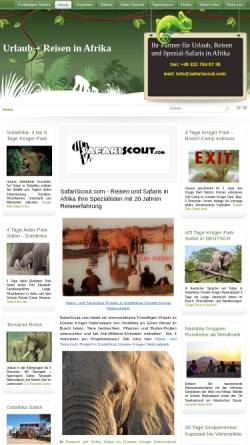 Vorschau der mobilen Webseite www.safariscout.com, SafariScout - Scouting Africa for Adventure