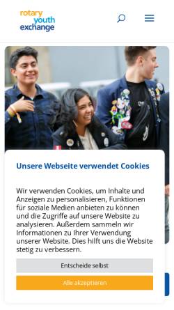 Vorschau der mobilen Webseite www.rotary-jugenddienst.de, Rotary Jugenddienst