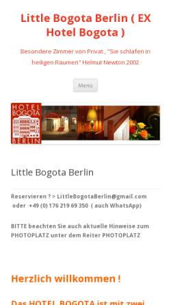 Vorschau der mobilen Webseite hotel-bogota.de, Bogota Hotel