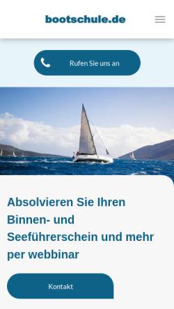 Vorschau der mobilen Webseite www.bootschule.de, Bootschule am Rhein