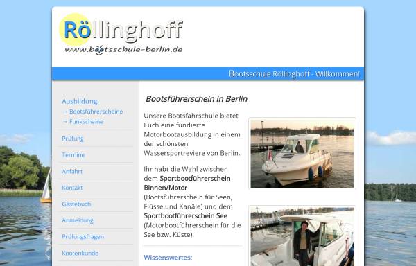 Vorschau von www.bootsschule-berlin.de, Bootsschule C. Röllinghoff