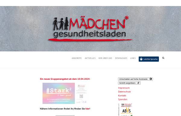 Vorschau von www.maedchengesundheitsladen.de, Mädchengesundheitsladen Stuttgart