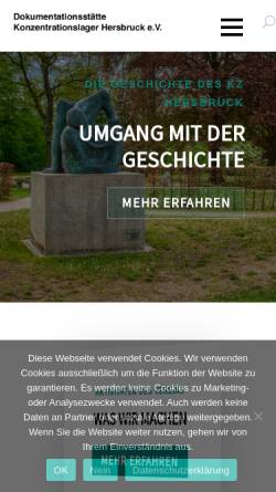 Vorschau der mobilen Webseite kz-hersbruck-info.de, Dokumentationsstaette KZ Hersbruck
