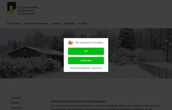 Vorschau von www.kz-kaltenkirchen.de, KZ-Gedenkstätte Kaltenkirchen in Springhirsch