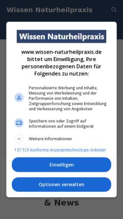 Vorschau der mobilen Webseite www.carsten-feller-naturheilpraxis.de, Praxis für angewandte Kinesiologie