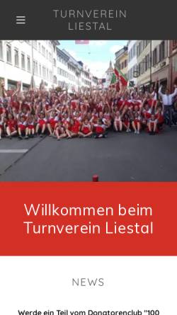Vorschau der mobilen Webseite tvliestal.ch, Turnverein Liestal