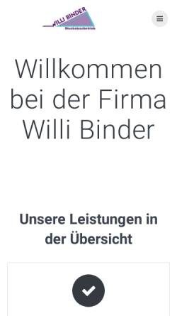 Vorschau der mobilen Webseite www.binder-stuckateur.de, Willi Binder Stuckateur GmbH & Co.KG