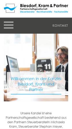 Vorschau der mobilen Webseite www.kanzlei-biesdorf.de, Biesdorf und Kollegen