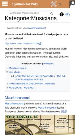 Vorschau der mobilen Webseite sequencer.de, Maschinensound