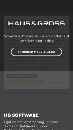 Vorschau der mobilen Webseite www.hausgross.de, Haus und Gross Communications GmbH
