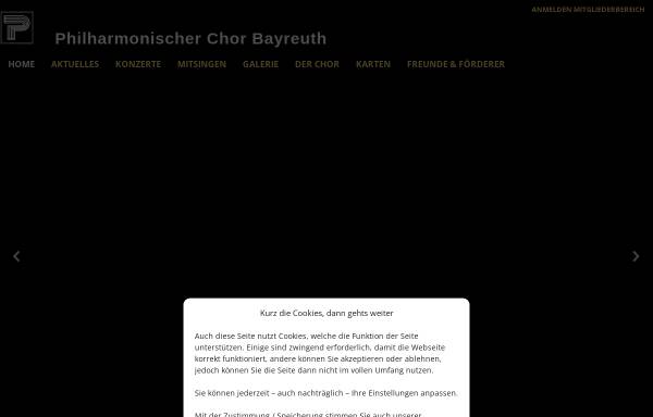 Vorschau von www.philharmonischer-chor-bayreuth.de, Philharmonischer Chor Bayreuth