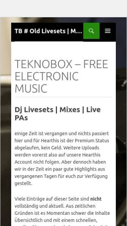 Vorschau der mobilen Webseite www.teknobox.de, Teknobox