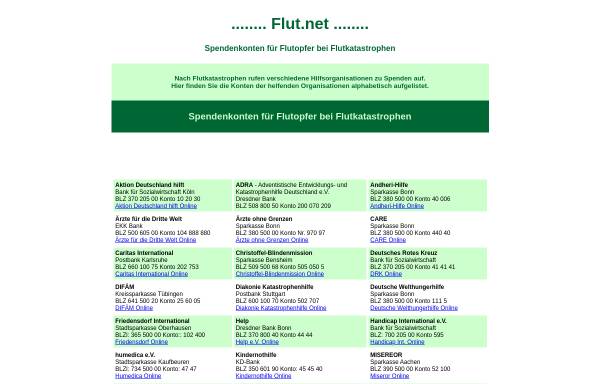 Flut.net - Hilfe für die Flutopfer