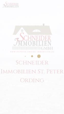 Vorschau der mobilen Webseite www.schneider-immobilien-spo.de, Schneider Immobilien GmbH