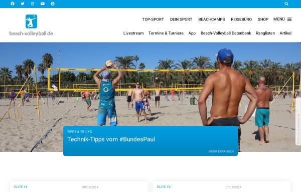 Vorschau von www.beach-volleyball.de, www.beach-volleyball.de