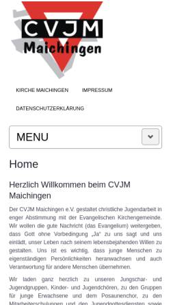 Vorschau der mobilen Webseite www.cvjm-maichingen.de, CVJM Maichingen