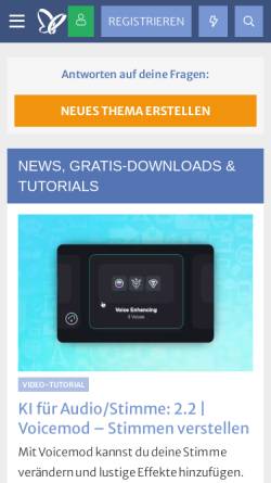 Vorschau der mobilen Webseite www.psd-tutorials.de, PSD-Tutorials.de