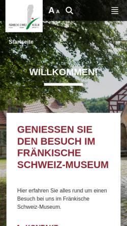 Vorschau der mobilen Webseite fraenkische-schweiz-museum.de, Synagoge im Fränkische Schweiz Museum
