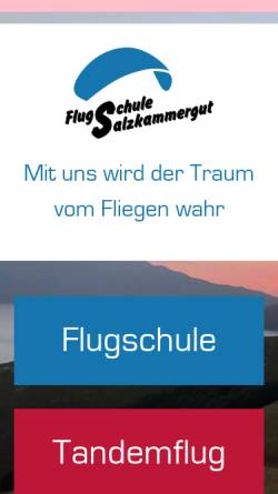 Vorschau der mobilen Webseite www.paragleiten.net, Flugschule Salzkammergut