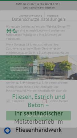 Vorschau der mobilen Webseite www.hoffmann-fliesen.de, Hoffmann und Co. GmbH