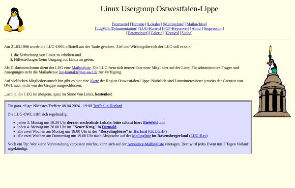 Vorschau von lug-owl.de, Linux Usergroup Ostwestfalen-Lippe (LUG-OWL)