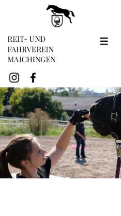 Vorschau der mobilen Webseite www.rv-maichingen.de, RFV Maichingen und Umgebung e.V.