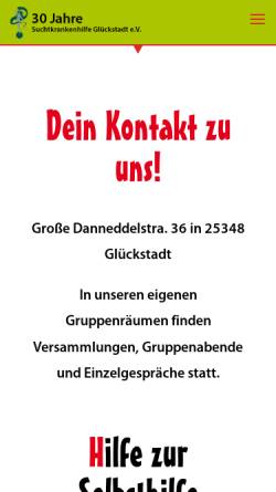 Vorschau der mobilen Webseite suchtkrankenhilfe-glueckstadt.org, Suchtkrankenhilfe Glückstadt e.V.