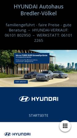 Vorschau der mobilen Webseite bredler-voelkel.hyundai.de, Autohaus Bredler-Völkel