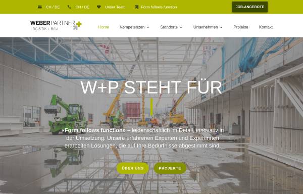 Vorschau von www.wpag.ch, W+P Weber und Partner AG Logistik+Industriebau