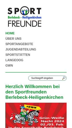Vorschau der mobilen Webseite www.berlebeck-gwn.de, Grün-Weisse Nacht