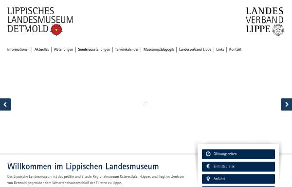 Vorschau von www.lippisches-landesmuseum.de, Lippisches Landesmuseum