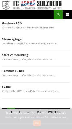 Vorschau der mobilen Webseite www.fcsulzberg.at, FC Sulzberg