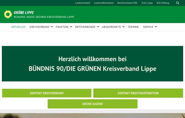 Vorschau von xn--grne-lippe-beb.de, Bündnis 90/Die Grünen Lippe