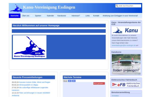Vorschau von www.kv-esslingen.de, Kanu Vereinigung Esslingen e.V.