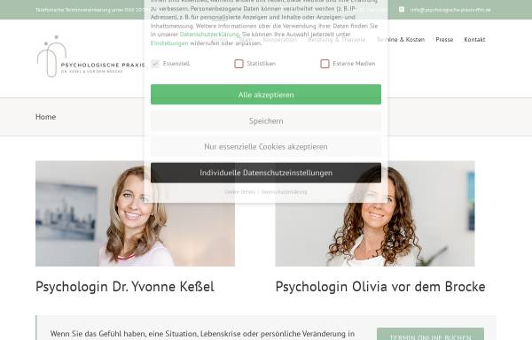 Vorschau von www.psychologische-praxis-ffm.de, Psychologische Praxis Dipl.-Psych. Yvonne Keßel geb. Pfaff