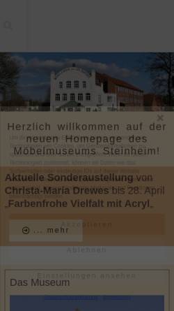 Vorschau der mobilen Webseite www.moebelmuseum.de, Möbelmuseum Steinheim