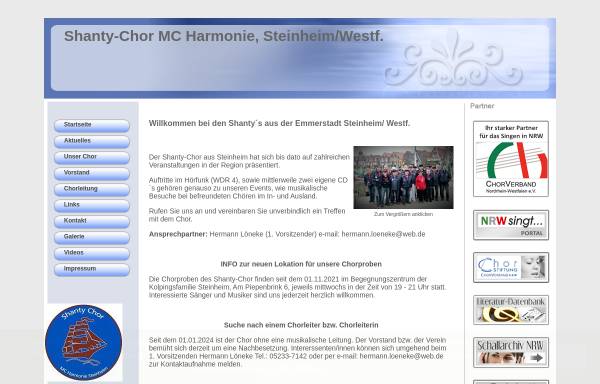Vorschau von www.meinchor.de, Shanty Chor M.C. Harmonie
