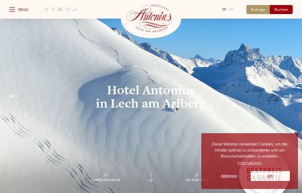 Vorschau von www.antonius.at, Hotel Antonius