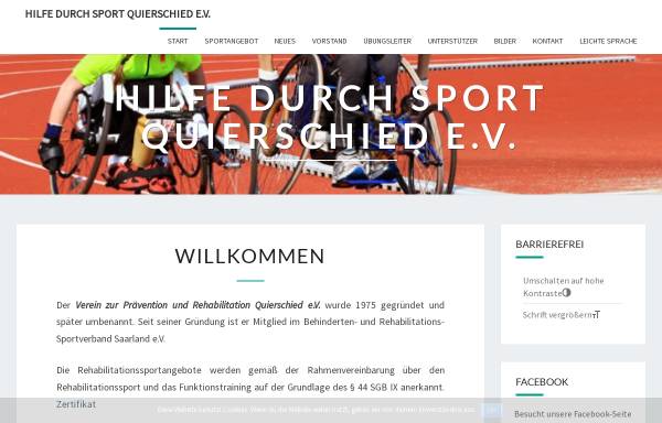 Vorschau von www.hilfedurchsport.de, Verein zur Prävention und Rehabilitation Hilfe durch Sport e.V.