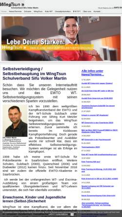Vorschau der mobilen Webseite wt-saar.de, WT Wing Tsun Saar Volker Martin