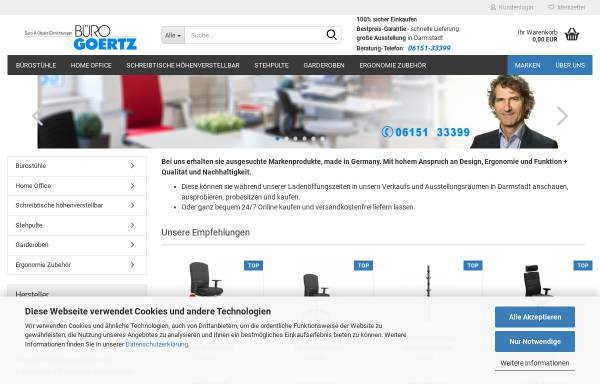 Vorschau von www.buero-goertz.de, Büro & Objekt-Einrichtungen, Görtz