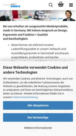 Vorschau der mobilen Webseite www.buero-goertz.de, Büro & Objekt-Einrichtungen, Görtz