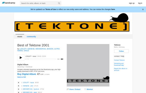 Vorschau von www.tektone.de, Tektone