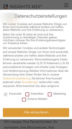 Vorschau der mobilen Webseite www.insights.de, Insights MDI