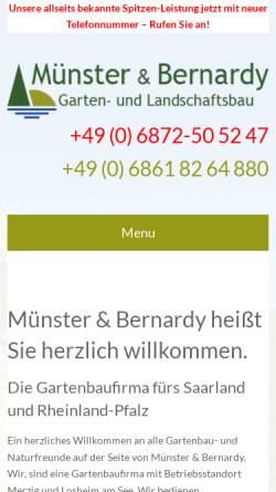 Vorschau der mobilen Webseite www.muenster-bernardy.de, Münster & Bernardy GmbH