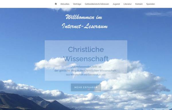 Vorschau von www.christian-science.de, Infos über Christian Science in Deutschland mit Adressen